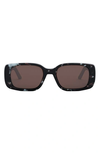 Dior Wil 53mm Square Sunglasses In Blue Havana