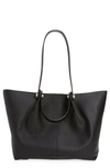 Allsaints Allington Tote In Black Pebble