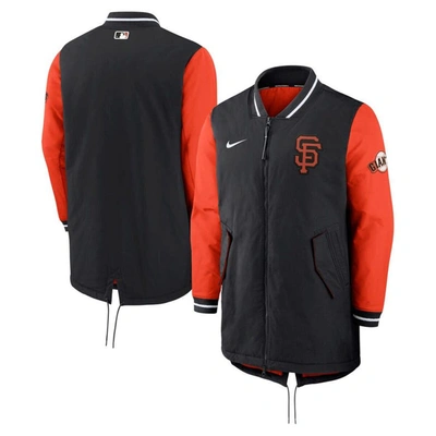 Nike Men's  Black San Francisco Giants Authentic Collection Dugout Performance Full-zip Jacket
