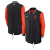 NIKE NIKE BLACK SAN FRANCISCO GIANTS AUTHENTIC COLLECTION DUGOUT PERFORMANCE FULL-ZIP JACKET