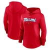 Nike Red Miami Marlins City Connect Pregame Performance Pullover Hoodie In Red