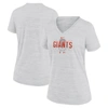 NIKE NIKE  WHITE SAN FRANCISCO GIANTS CITY CONNECT VELOCITY PRACTICE PERFORMANCE V-NECK T-SHIRT