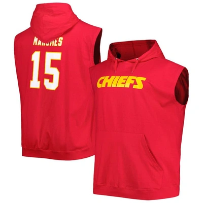 Profile Men's Patrick Mahomes Red Kansas City Chiefs Big And Tall Muscle Pullover Hoodie