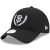 New Era Black San Francisco Giants Leaves 9twenty Adjustable Hat In Black
