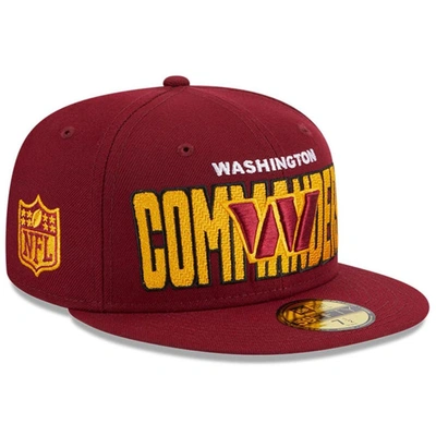 NEW ERA NEW ERA BURGUNDY WASHINGTON COMMANDERS 2023 NFL DRAFT 59FIFTY FITTED HAT