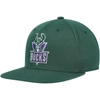 Mitchell & Ness Men's  Green Milwaukee Bucks Hardwood Classics Team Ground 2.0 Snapback Hat In Green