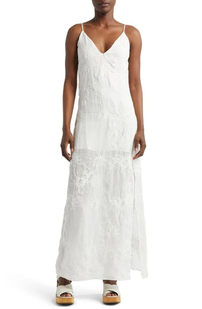 Rag & Bone Larissa Embroidered Slip Dress In White