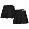 Zoozatz Black Lsu Tigers Flowy Skort In Black