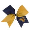 USA LICENSED BOWS WEST VIRGINIA MOUNTAINEERS JUMBO GLITTER BOW WITH PONYTAIL HOLDER