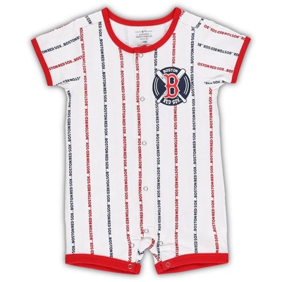 OUTERSTUFF INFANT WHITE BOSTON RED SOX BALL HITTER COVERALL