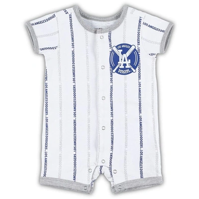 Outerstuff Babies' Newborn And Infant Boys And Girls White Los Angeles Dodgers Ball Hitter Romper