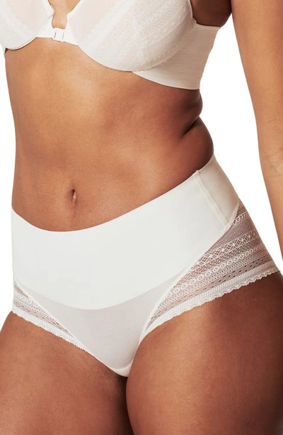 Spanx Undie-tectable Illusion Lace High Hipster In Linen