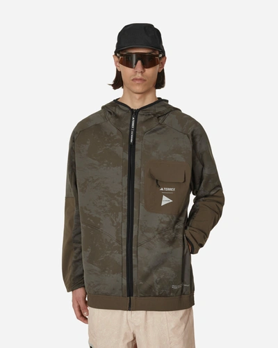 Adidas Originals Terrex X And Wander Fleece Jacket Olive In Green