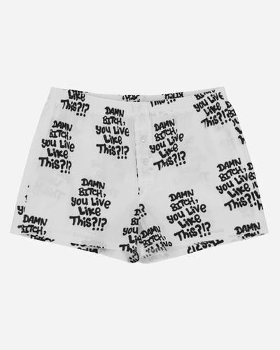 Sky High Farm Ally Bo All Over Printed Boxer Shorts In White