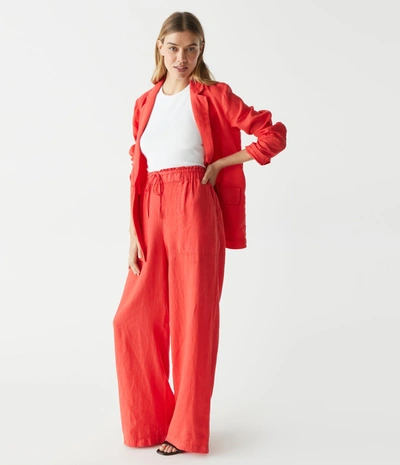 Michael Stars Jules Linen Pant In Pomodoro