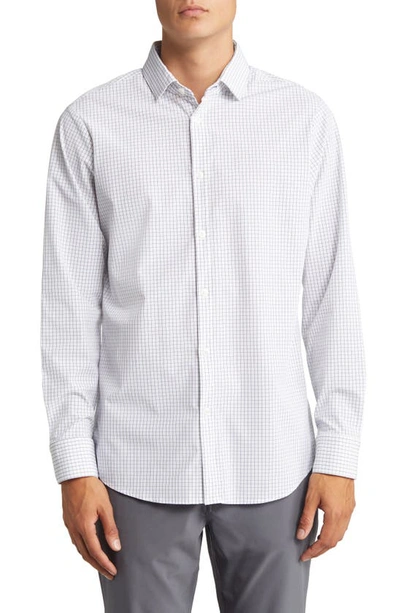 MIZZEN + MAIN LEEWARD TRIM FIT TATTERSALL PERFORMANCE BUTTON-UP SHIRT