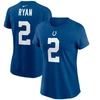 Nike Women's  Matt Ryan Royal Indianapolis Colts Player Name & Number T-shirt In Royal