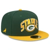 NEW ERA X STAPLE NEW ERA GREEN/GOLD GREEN BAY PACKERS NFL X STAPLE COLLECTION 59FIFTY FITTED HAT