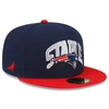 NEW ERA X STAPLE NEW ERA NAVY/RED NEW ENGLAND PATRIOTS NFL X STAPLE COLLECTION 59FIFTY FITTED HAT