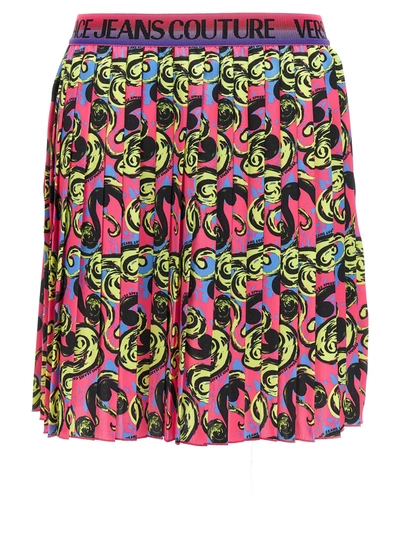 Versace Jeans Couture Printed Skirt In Multicolor