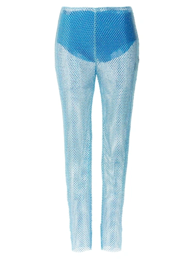 Giuseppe Di Morabito Light Blue Sequin Appliques Pants