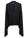 Junya Watanabe Wool Cape With Tailored Fit And Mid-length