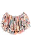 ETRO ETRO BUTTERFLY WING PRINT OFF-THE-SHOULDER CROP TOP