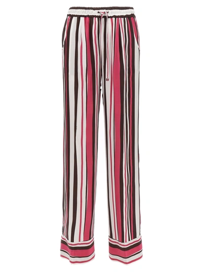 Kiton Striped Trousers In Multicolour