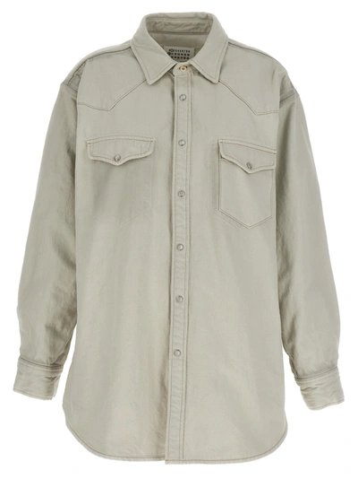 MAISON MARGIELA PADDED OVERSHIRT CASUAL JACKETS, PARKA WHITE