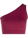 Rick Owens One-shoulder Cropped Top In Fuchsia