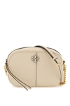 Tory Burch Mcgraw Pebbled-leather Camera Bag In Beige