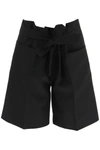 TOTÊME TOTEME BELTED WOOL-BLEND SHORTS