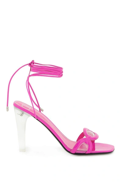Valentino Garavani Chain 1967 Heeled Sandals In Pink