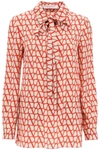 Valentino Toile Iconographe Silk Blouse In Multicolor