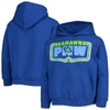 THE GREAT PNW YOUTH THE GREAT PNW ROYAL SEATTLE SEAHAWKS DECIBEL PULLOVER HOODIE