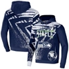 STAPLE NFL X STAPLE NAVY SEATTLE SEAHAWKS ALL OVER PRINT PULLOVER HOODIE