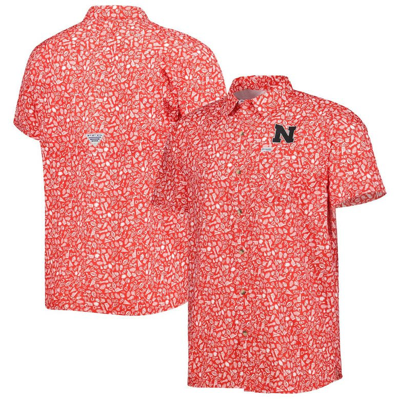 Columbia Men's Crimson Oklahoma Sooners Super Slack Tide Omni-Shade Button-Up Shirt - Crimson