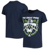 THE GREAT PNW YOUTH THE GREAT PNW COLLEGE NAVY SEATTLE SEAHAWKS HAWK T-SHIRT