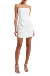 French Connection Whisper Back Cutout Dress In Summer White
