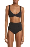 Lisa Marie Fernandez Magdalena High Waist Two-piece Swimsuit In Black
