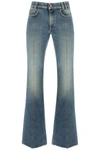 ALESSANDRA RICH ALESSANDRA RICH FLARED JEANS WITH CRYSTAL ROSE
