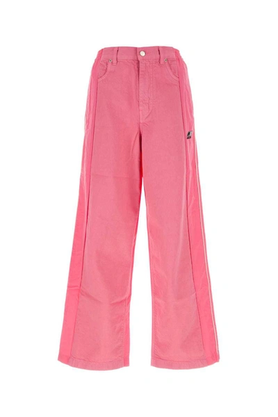 Ambush Wide-leg Panelled Trousers In Pink