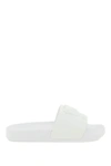 Moschino Teddy Rubber Slide Sandals In White