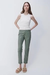 Jonathan Simkhai River Vegan Leather Pant In Seagrass