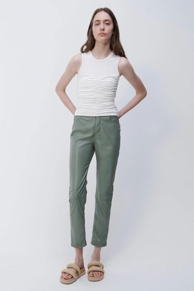 Simkhai River Vegan Leather Pant In Seagrass