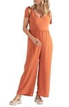 CACHE COEUR CANYON ORGANIC COTTON GAUZE MATERNITY/NURSING JUMPSUIT