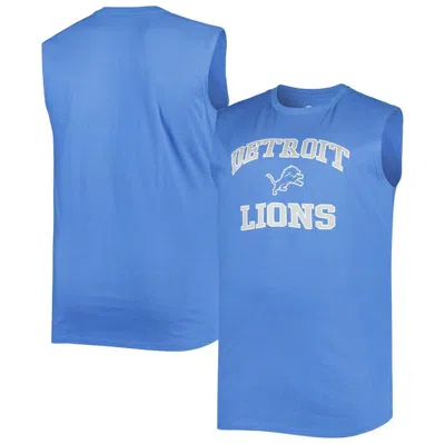Fanatics Branded Blue Detroit Lions Big & Tall Muscle Tank Top