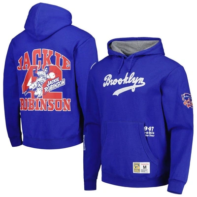 Mitchell & Ness Jackie Robinson Royal Brooklyn Dodgers Cooperstown Collection Legends Fleece Pullove