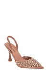 JEFFREY CAMPBELL SHINER SLINGBACK RHINESTONE POINTED TOE PUMP