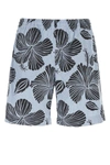Msgm Cotton Poplin Bermuda Shorts With Embroidered Stripes In Exotic